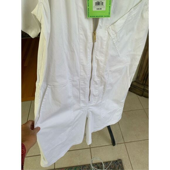NWT Houston White Adult Unisex Short Sleeve Flight Suit Romper Jumpsuit Size Sma - Picture 8 of 9